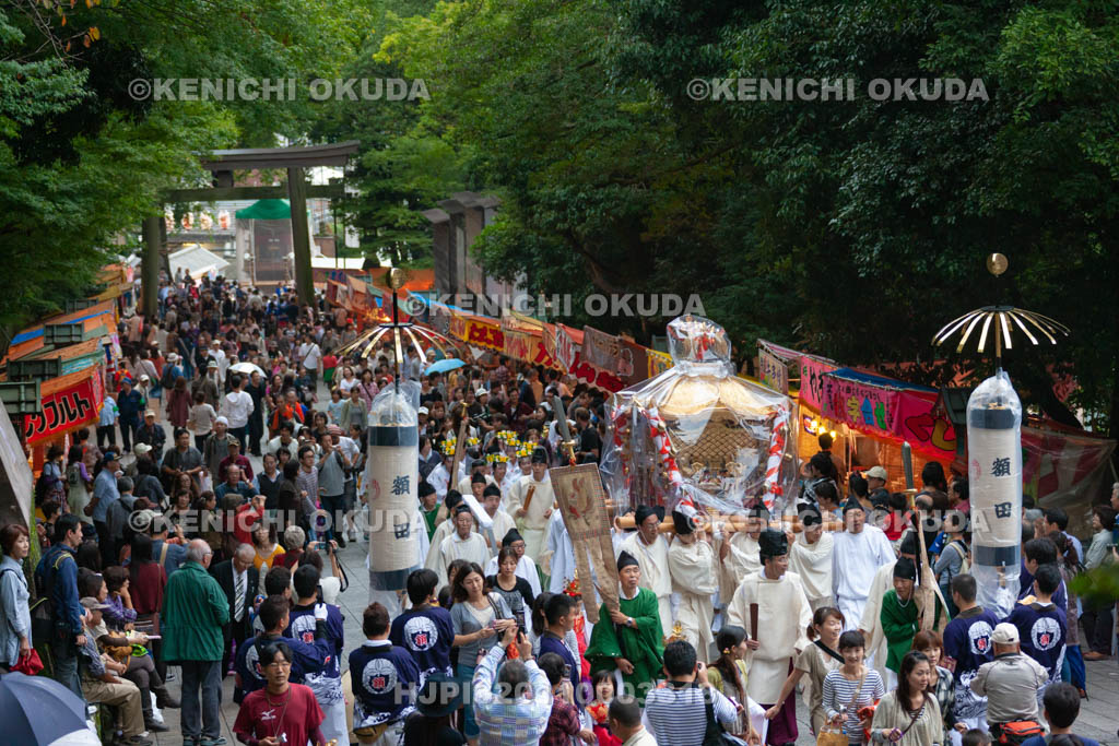 大阪府　枚岡神社　秋郷祭　神幸行列神輿渡御