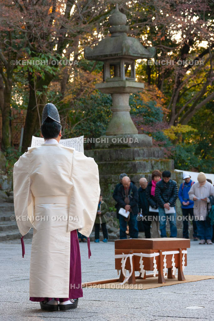 大阪府　枚岡神社　師走大祓　祝詞奏上