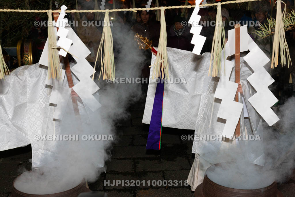 大阪府　枚岡神社　節分祭　湯神楽