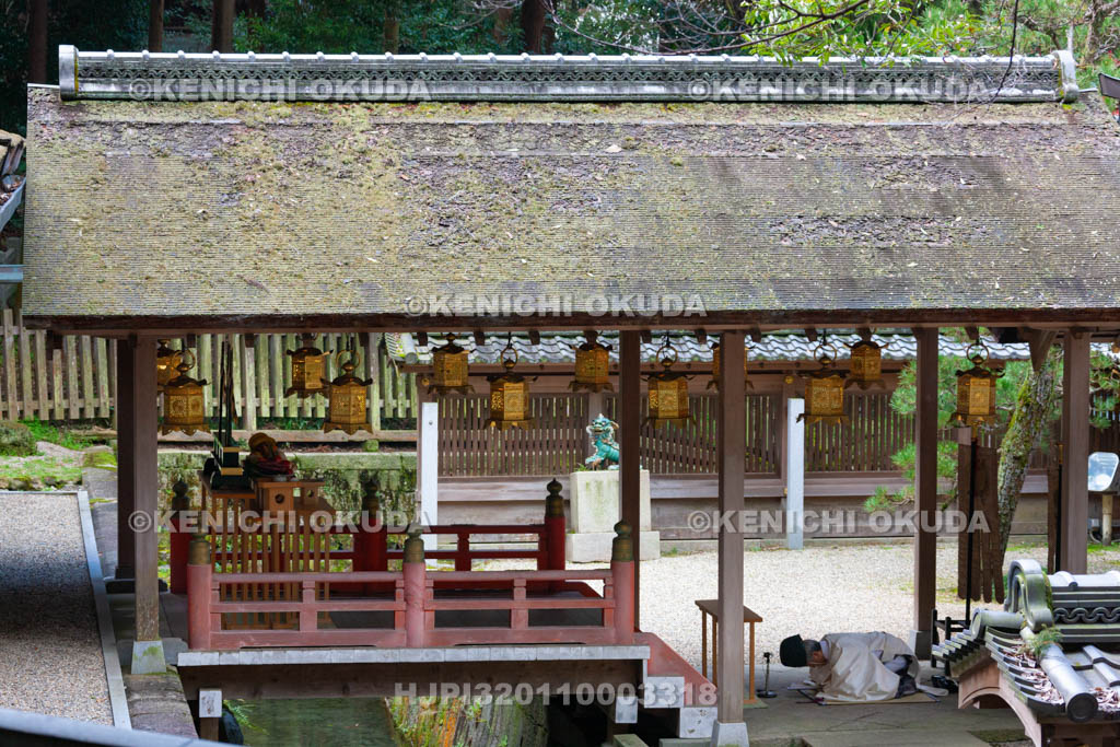 大阪府　枚岡神社　拝礼