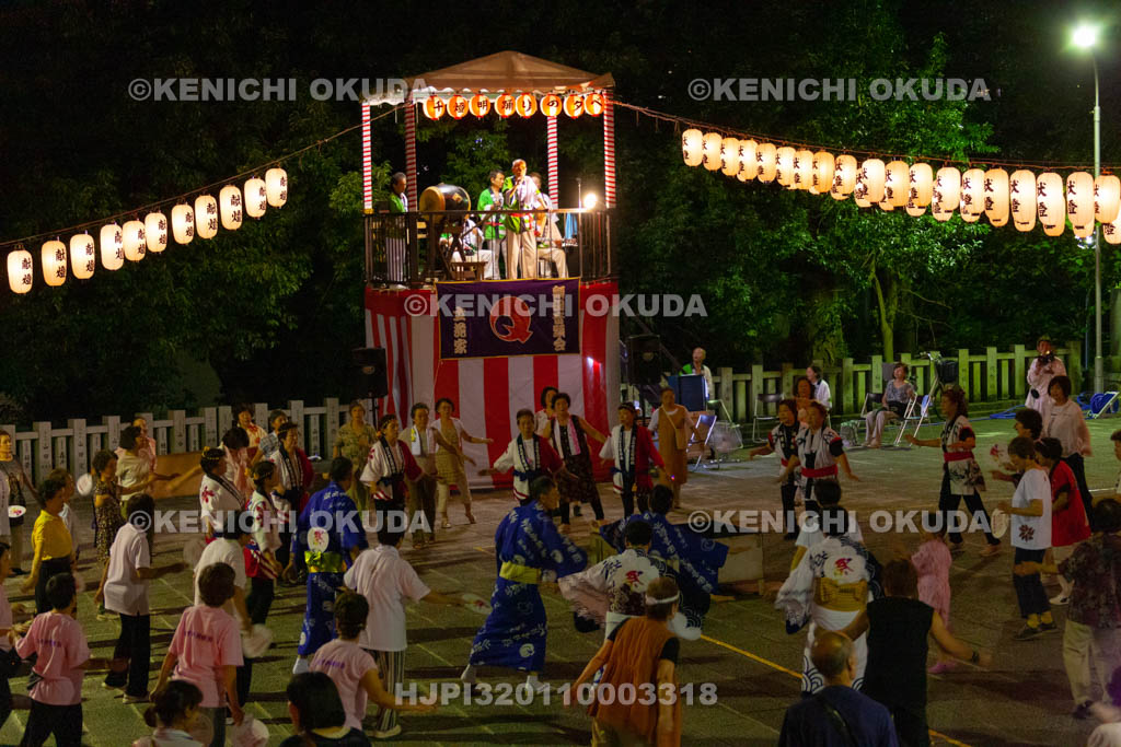 大阪府　枚岡神社　枚岡燈明祭　千灯明踊り