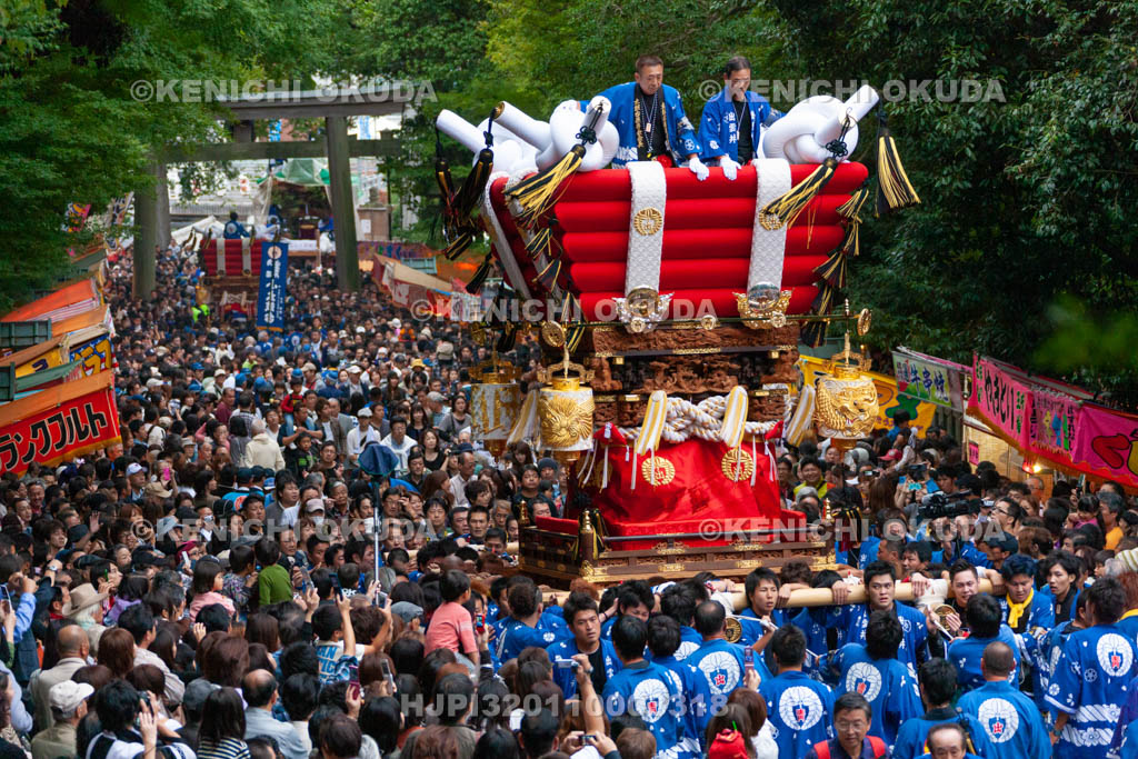 大阪府　枚岡神社　秋郷祭　太鼓台宮入