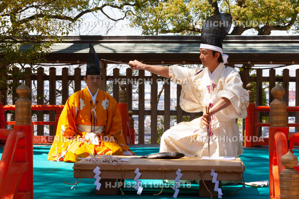 大阪府　四條畷神社　四条流包丁式
