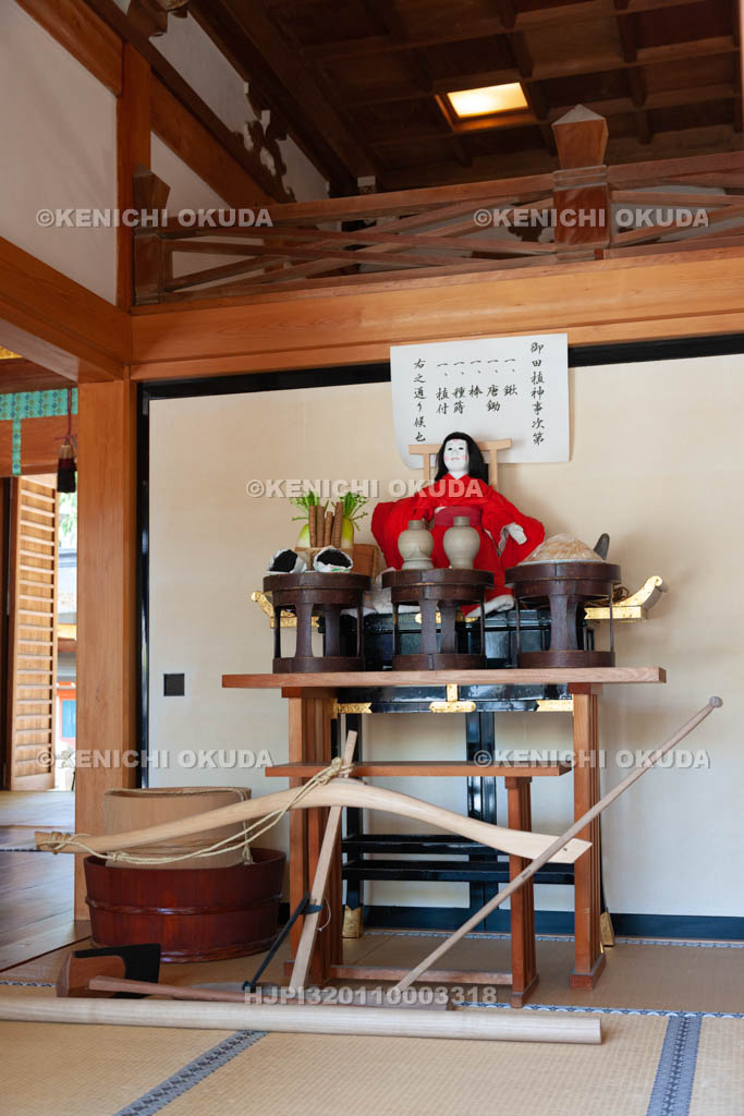 大阪府　杭全神社　御田植神事　祭壇