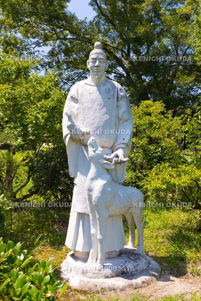 大阪府　大仙公園　百舌鳥耳原由来の像