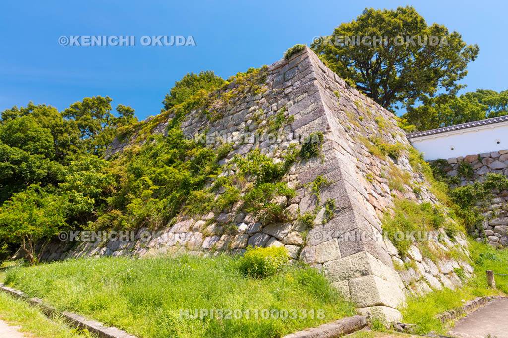 兵庫県　明石城　天守台の石垣