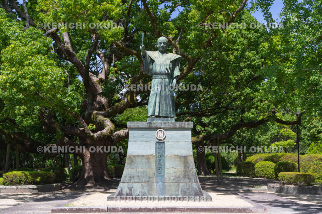 徳島県　徳島城　蜂須賀家政公の像