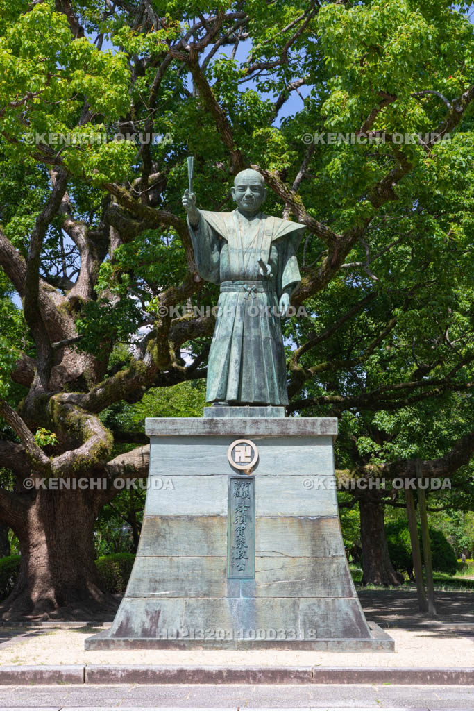 徳島県 徳島城 蜂須賀家政公の像