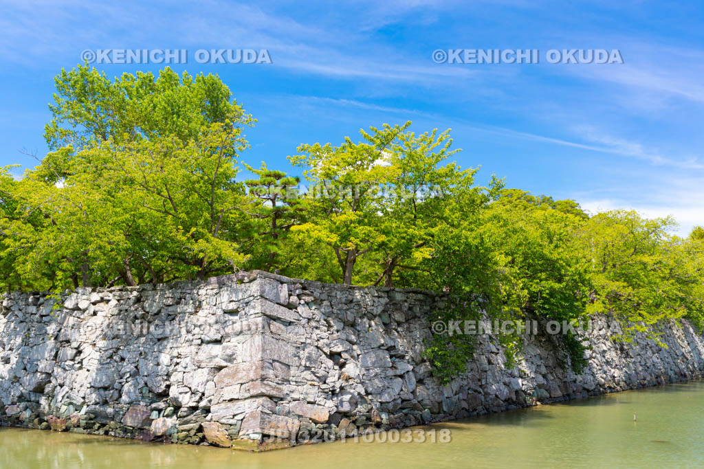 徳島県　徳島城　月見櫓跡と東内堀