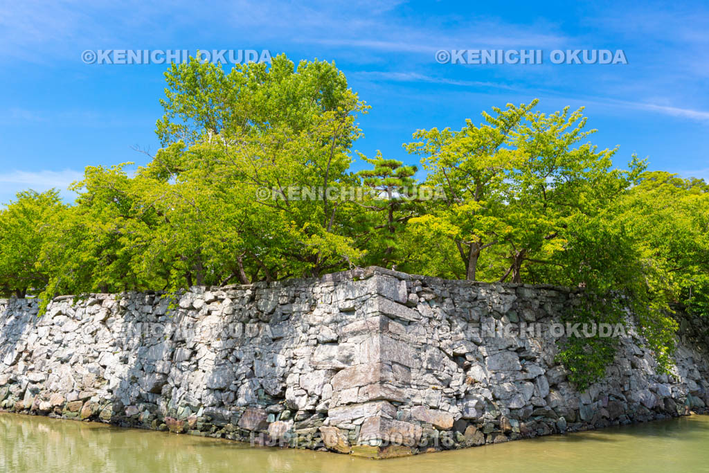 徳島県　徳島城　月見櫓跡と東内堀