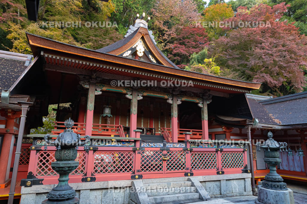 奈良県　談山神社　紅葉と本殿