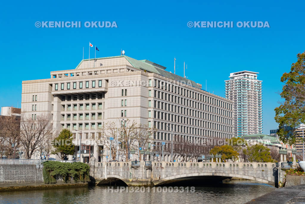 大阪府　大阪市役所と淀屋橋