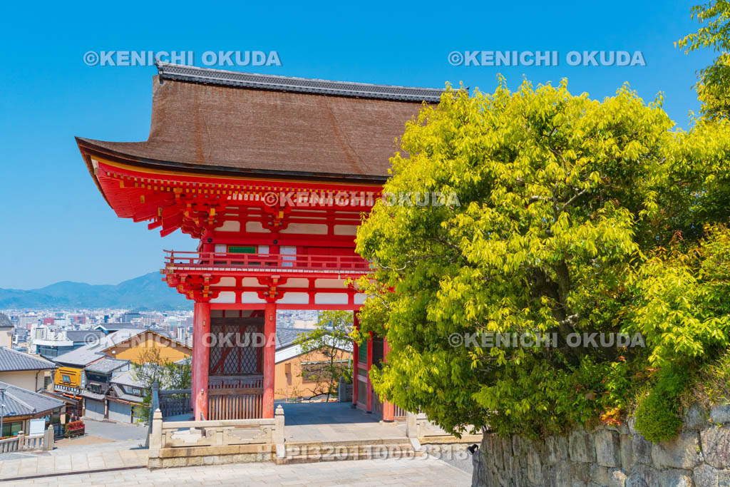 京都府　清水寺　仁王門と参道　