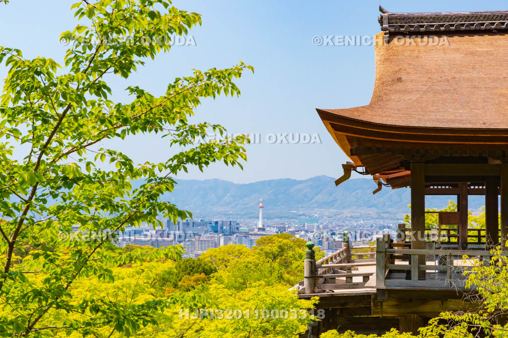 京都府　清水寺　清水の舞台と京都市街