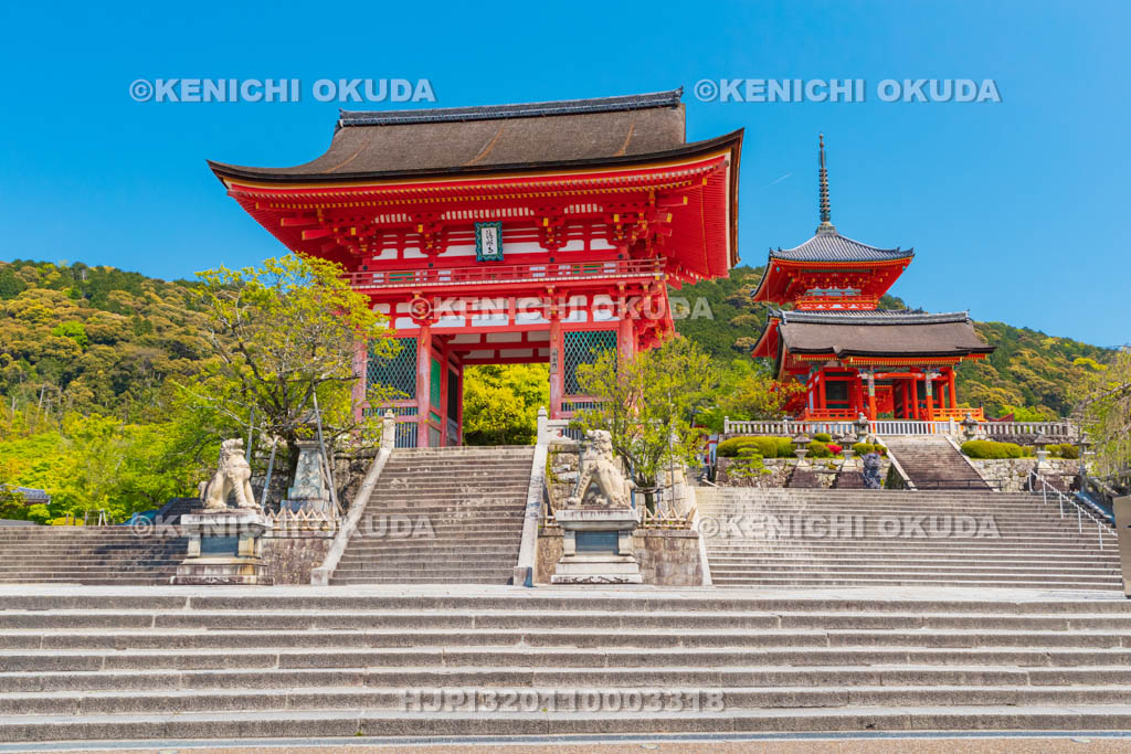 京都府　清水寺　仁王門と三重塔