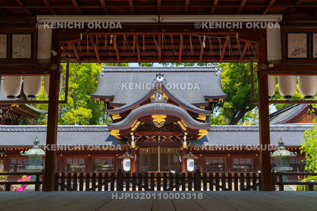 京都府 今宮神社 拝殿から望む本社