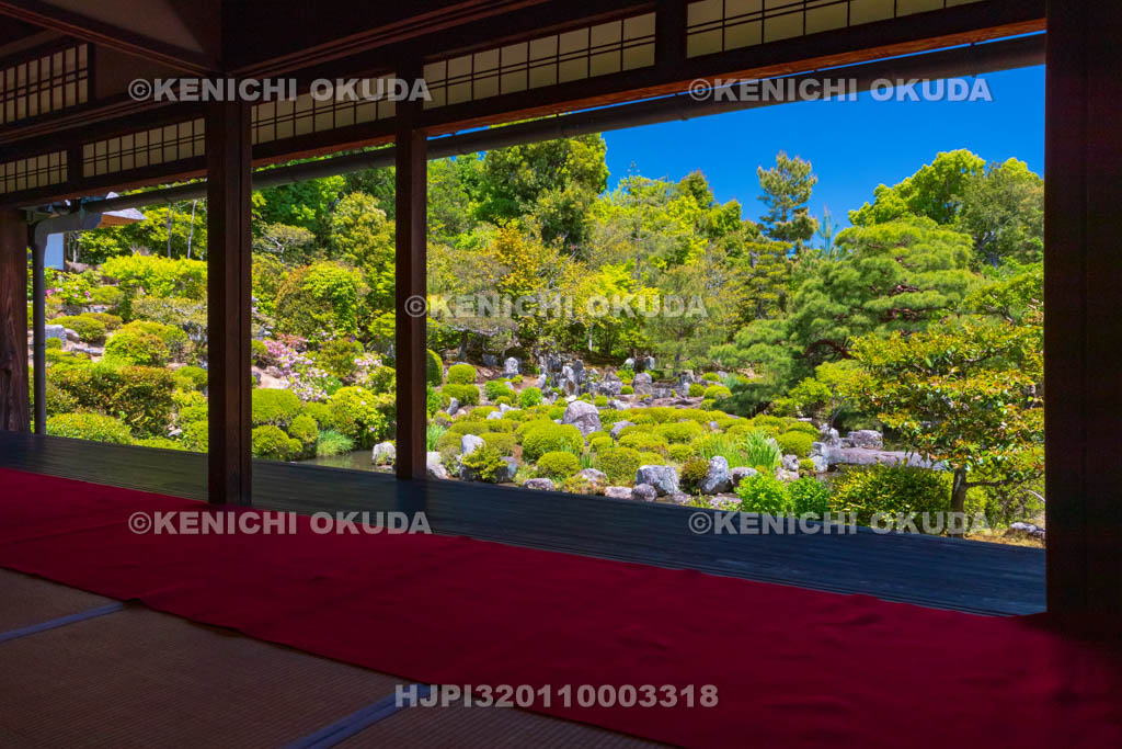 京都府　等持院　方丈から望む庭園