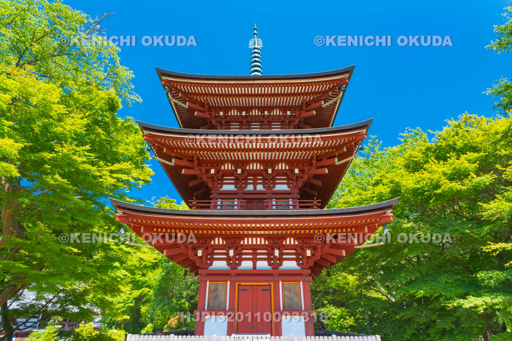奈良県 明日香村 岡寺 三重宝塔