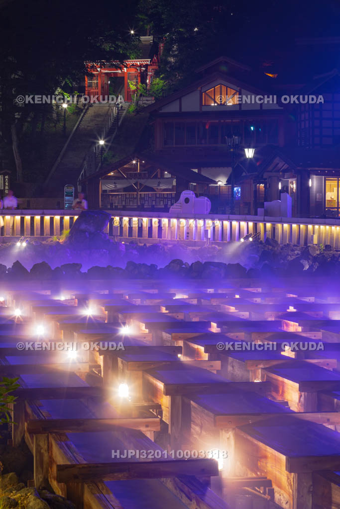 群馬県　草津温泉　湯畑の夜景
