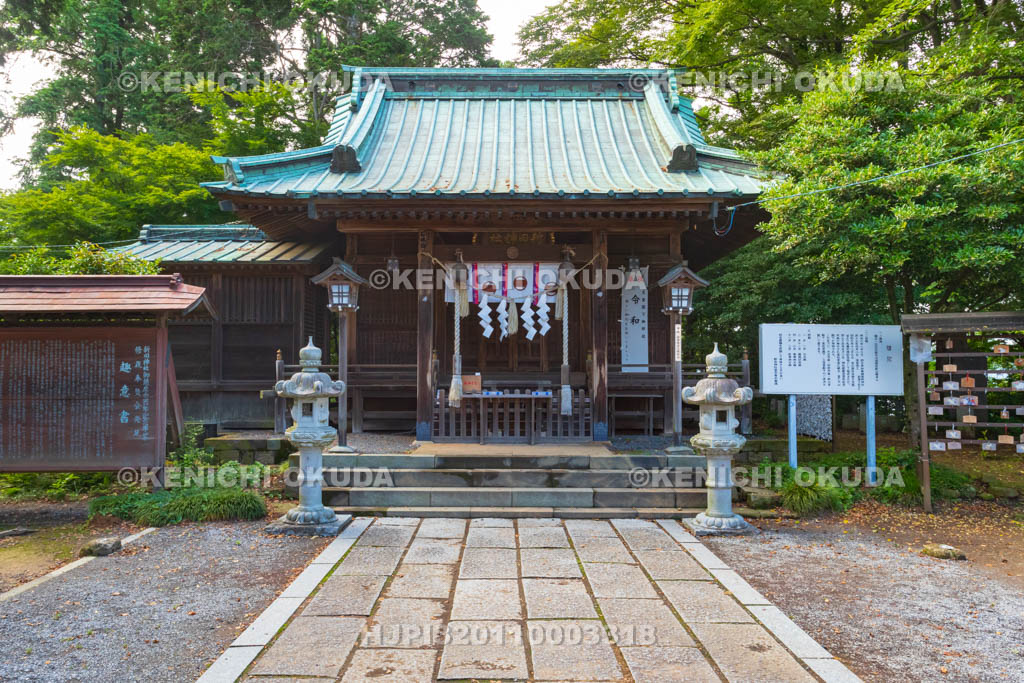 群馬県　金山城跡　本丸　新田神社の拝殿