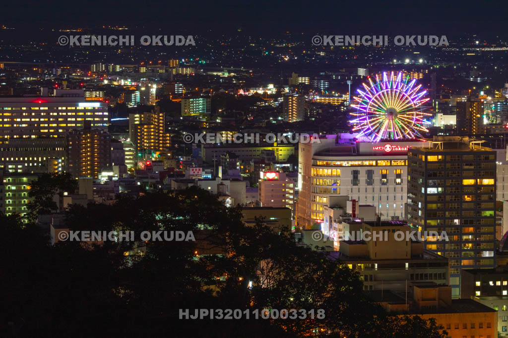 愛媛県　松山市街の夜景