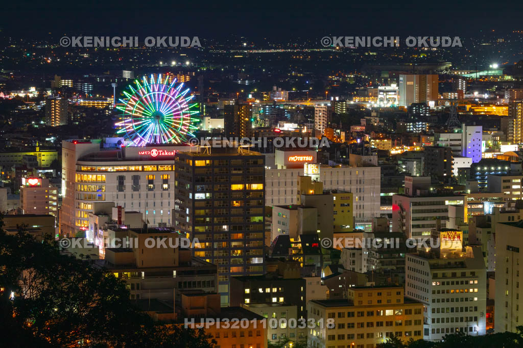 愛媛県　松山市街の夜景