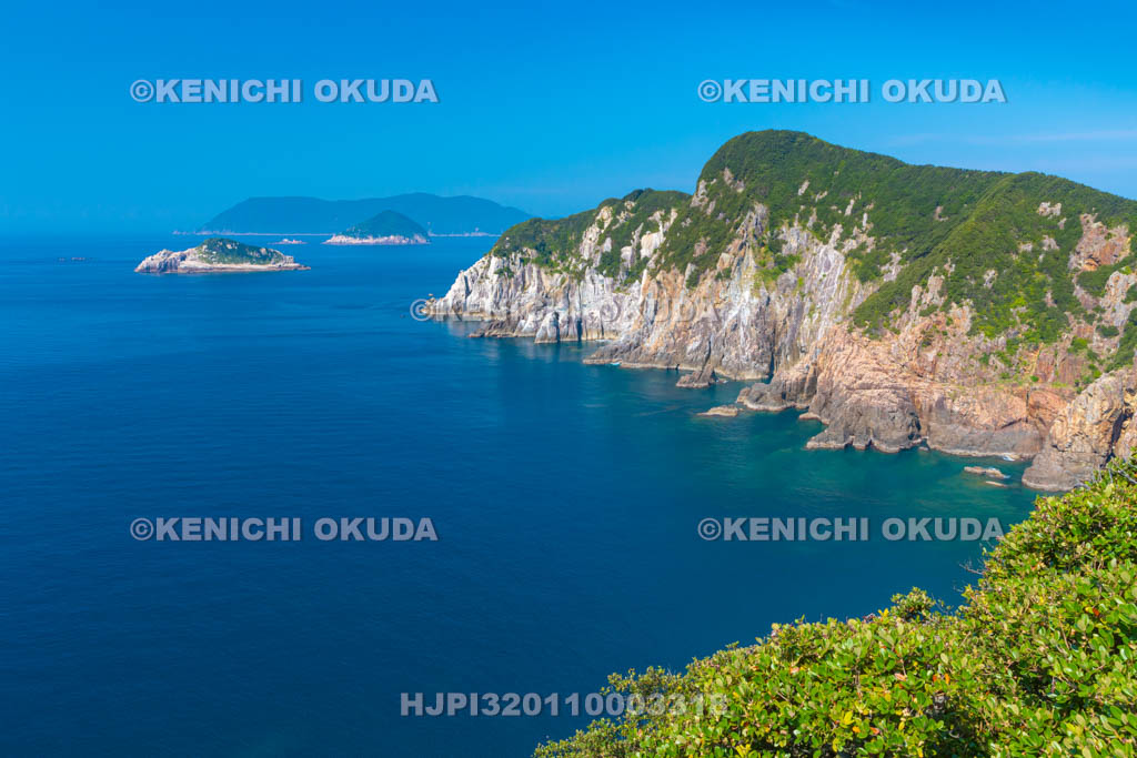 高知県　観音岩展望台からの眺望　沖の島ほか