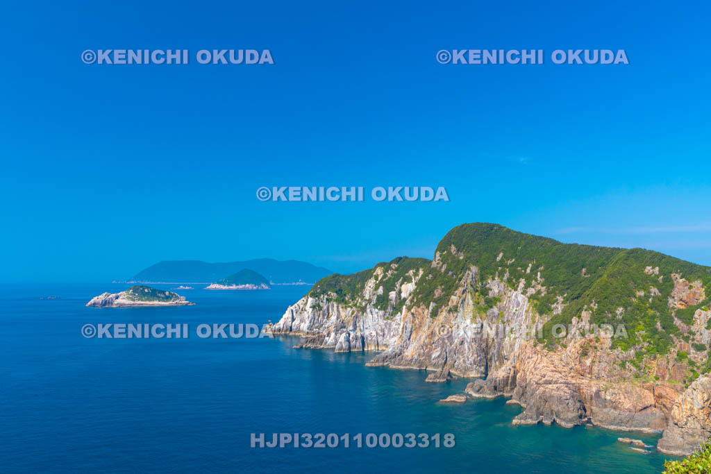 高知県　観音岩展望台からの眺望　沖の島ほか