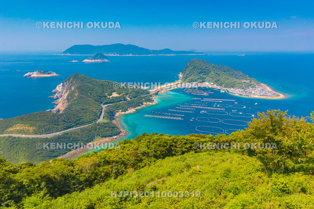 高知県　大堂展望台からの眺望　沖の島ほか