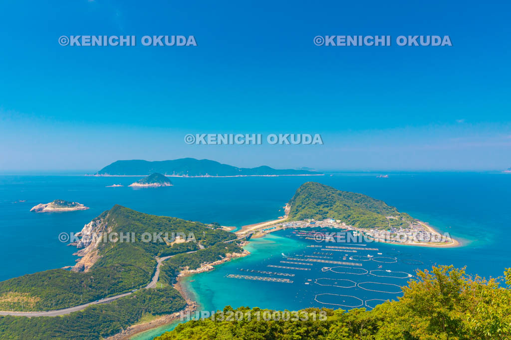 高知県　大堂展望台からの眺望　沖の島ほか