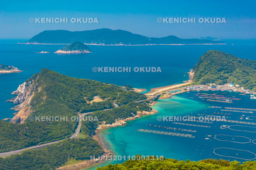 高知県　大堂展望台からの眺望　沖の島ほか