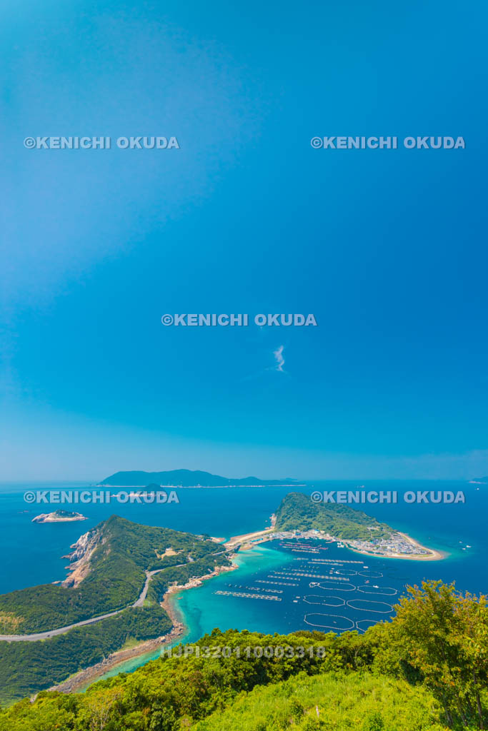 高知県　大堂展望台からの眺望　沖の島ほか