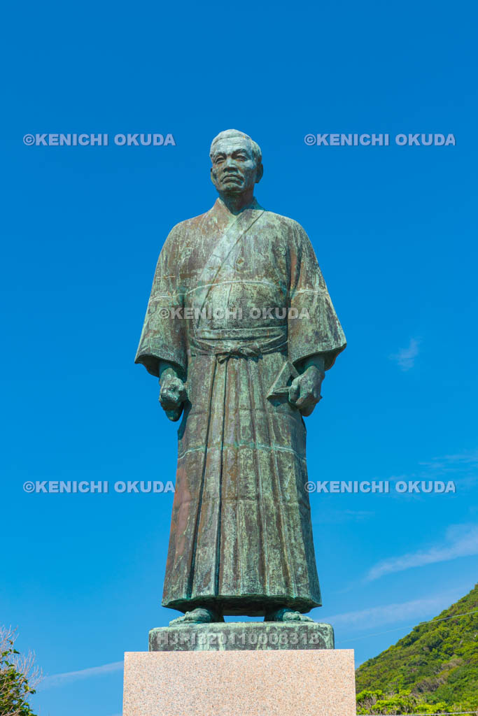 高知県　足摺岬　ジョン万次郎銅像