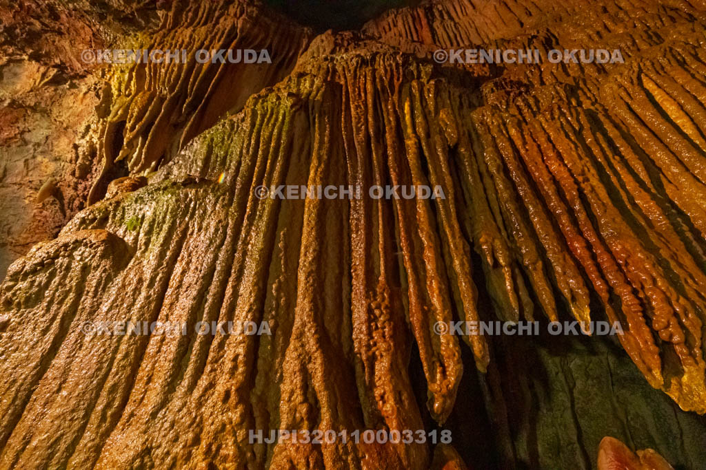 高知県　龍河洞　玉簾（たますだれ）の滝