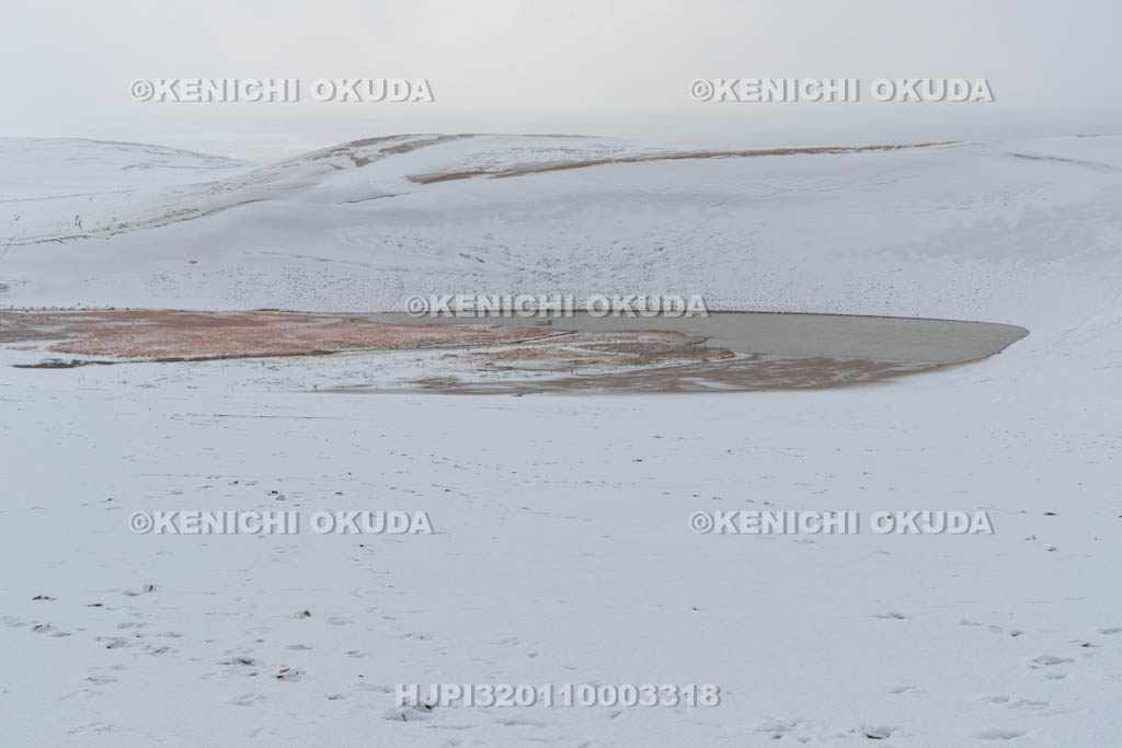 鳥取県 雪の鳥取砂丘