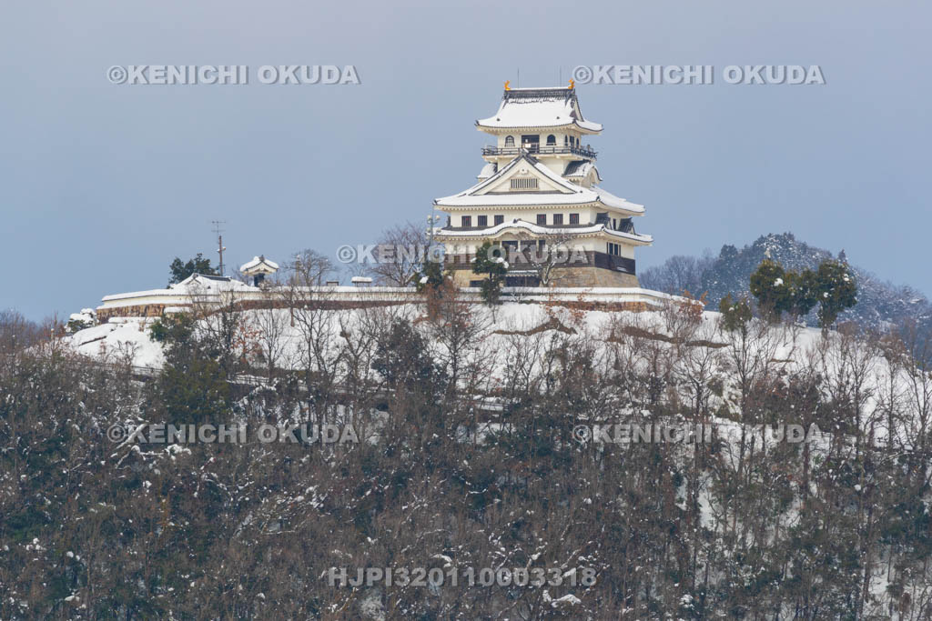 鳥取県　雪の河原城