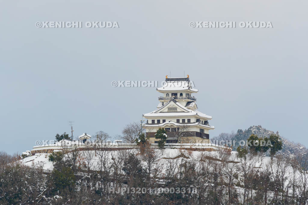 鳥取県　雪の河原城