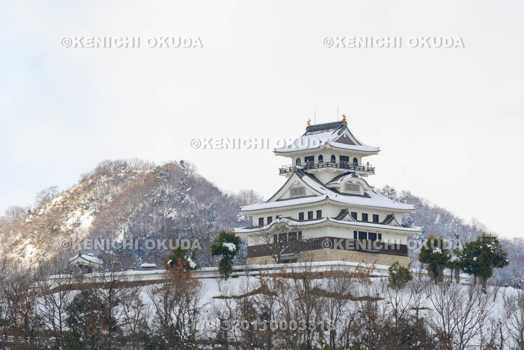 鳥取県　雪の河原城