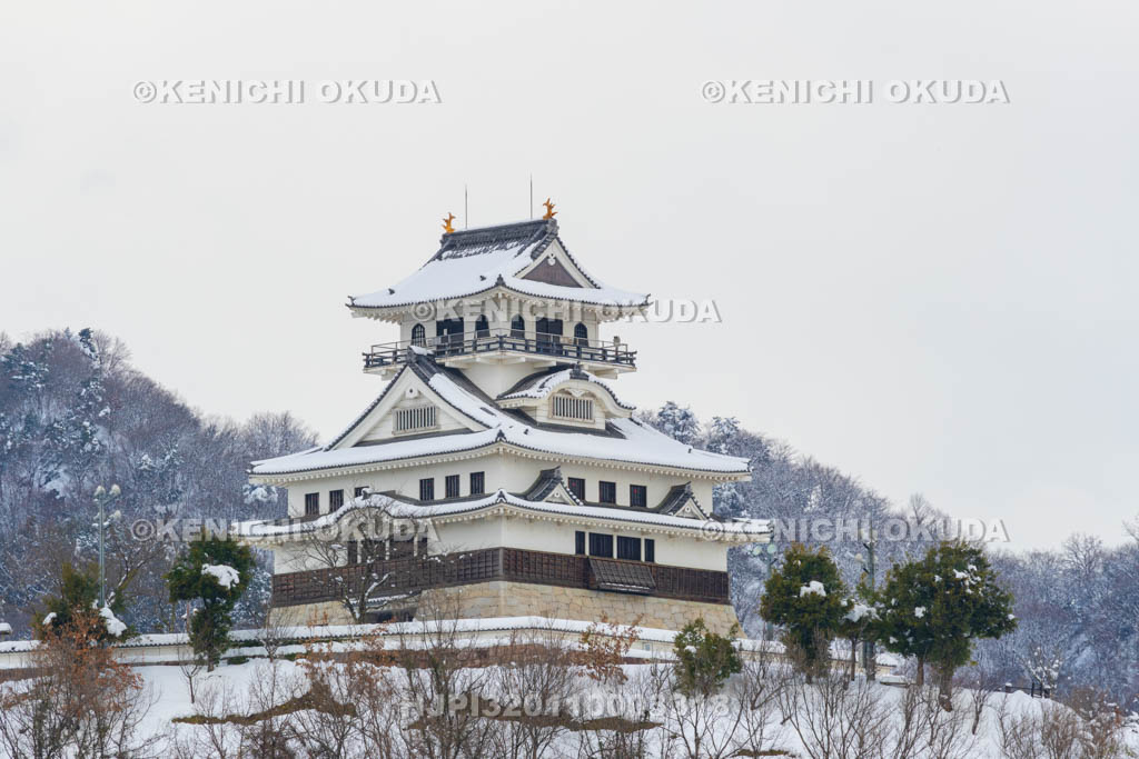 鳥取県　雪の河原城
