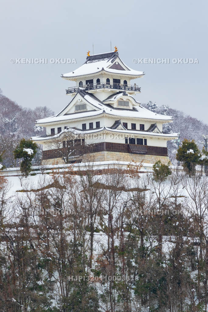 鳥取県 雪の河原城