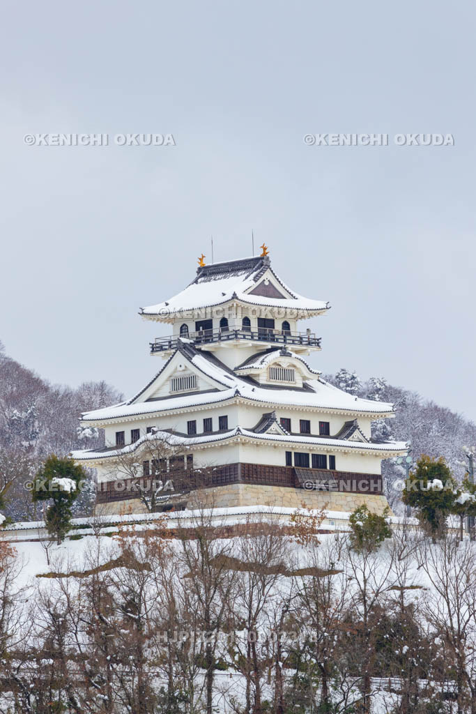 鳥取県　雪の河原城