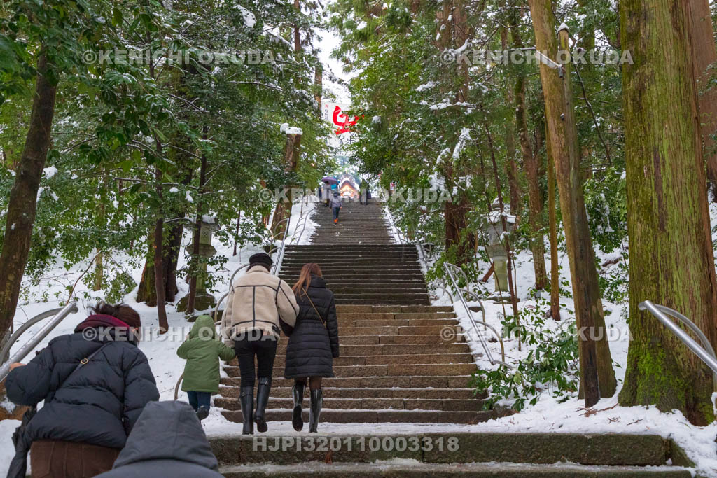 鳥取県　宇倍神社　初詣風景