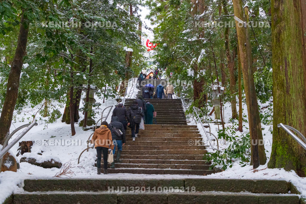 鳥取県　宇倍神社　初詣風景