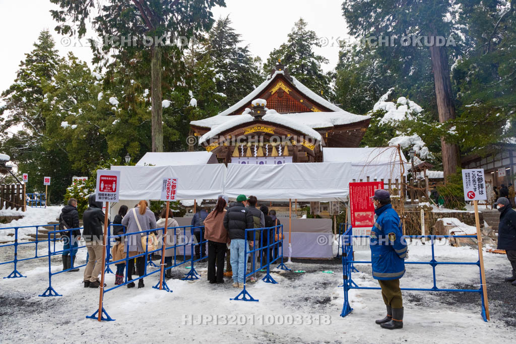 鳥取県　宇倍神社　初詣風景