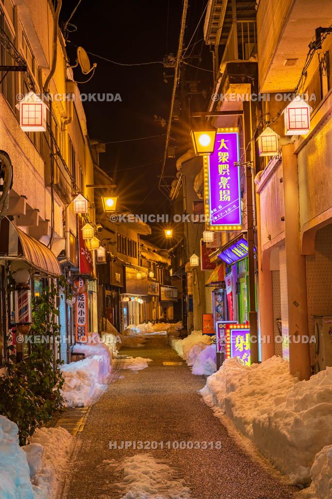 鳥取県　三朝温泉街