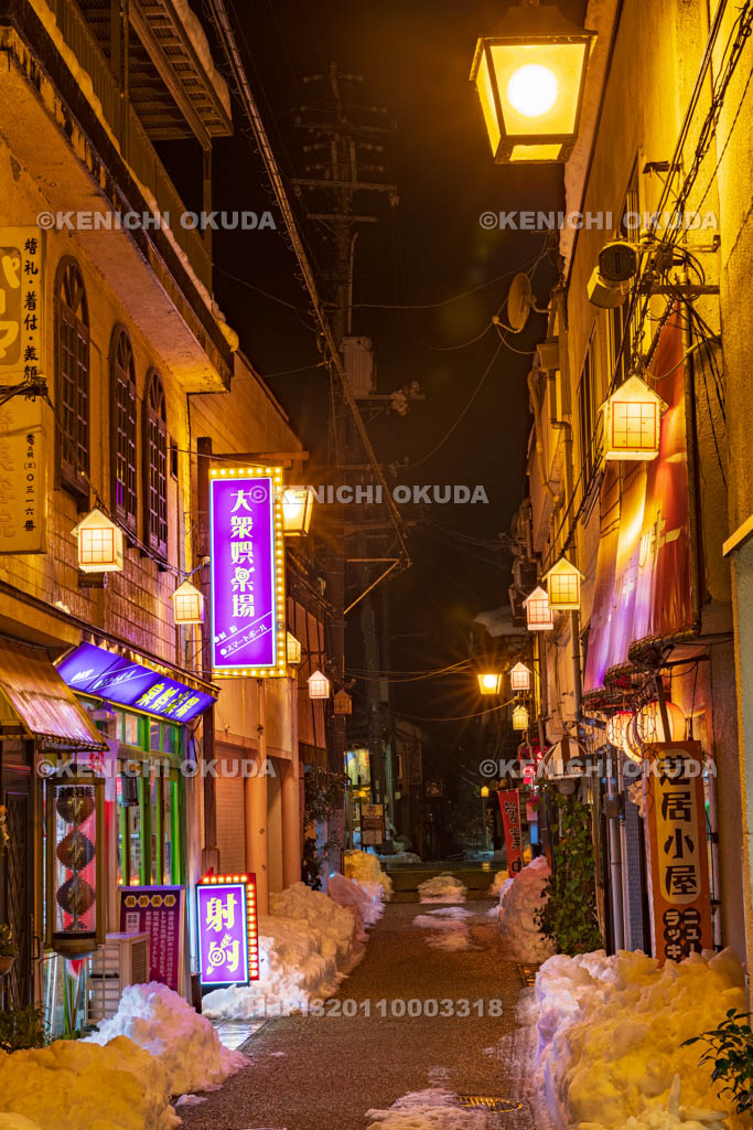 鳥取県　三朝温泉街