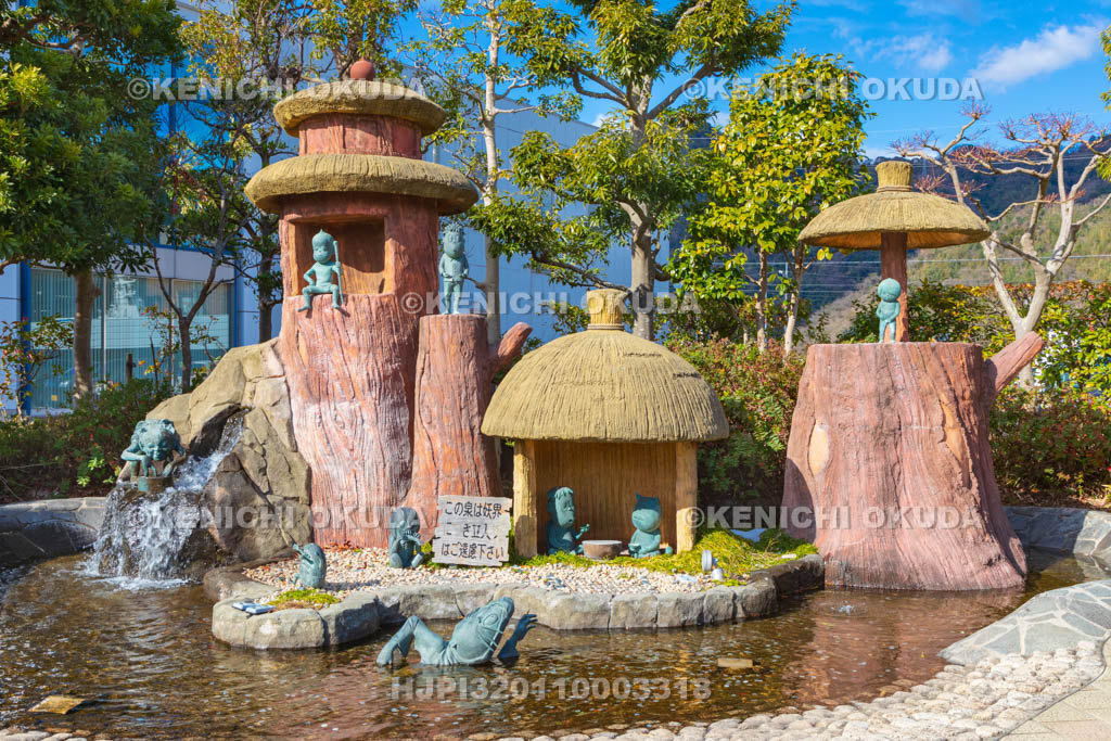 鳥取県　水木しげるロード　河童の泉