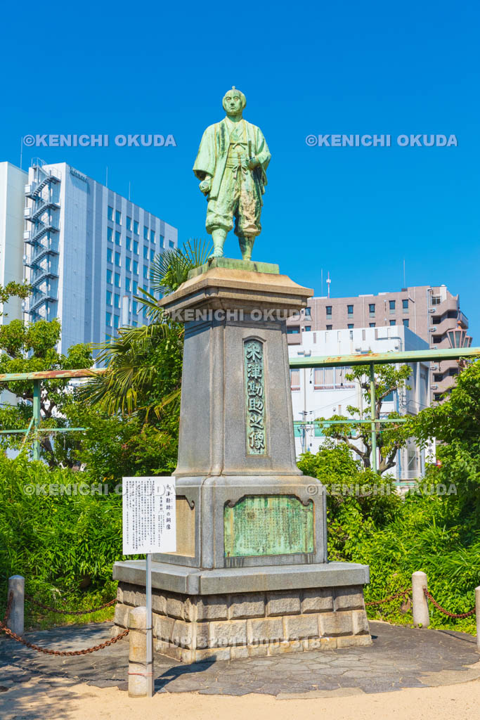 大阪府　敷津松之宮　木津勘助の像