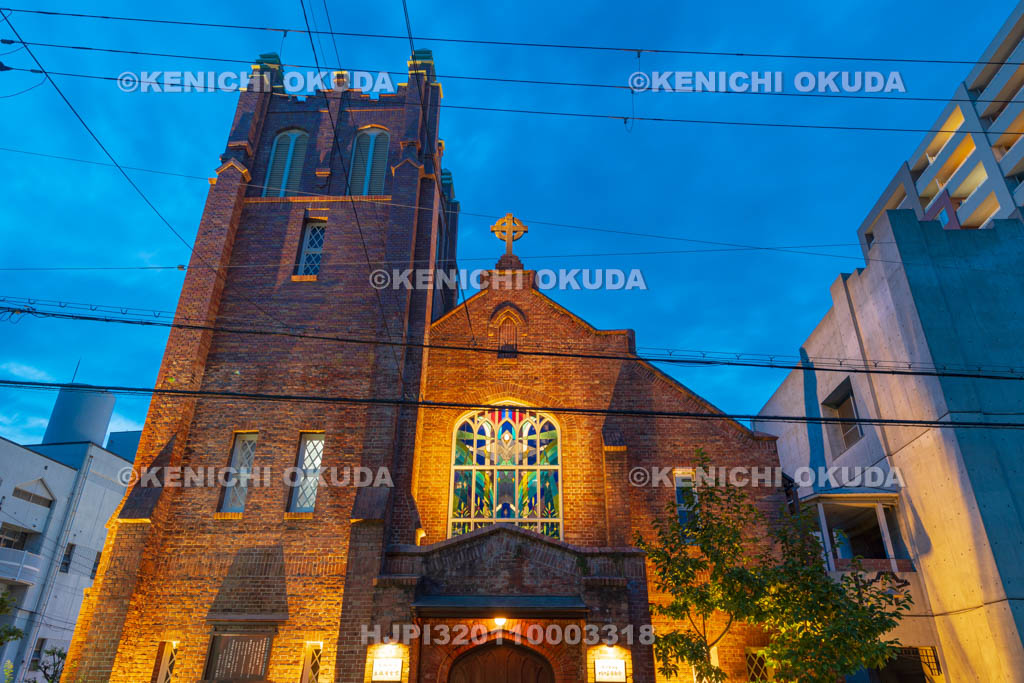 大阪府　夜の川口基督教会