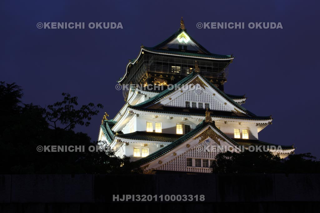 大阪府　大阪城のライトアップ